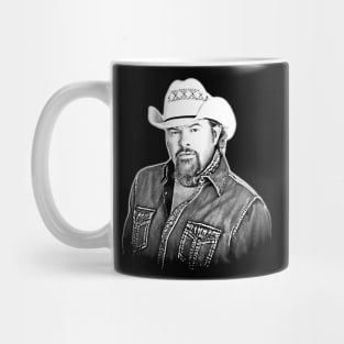 toby keith black and white art Mug